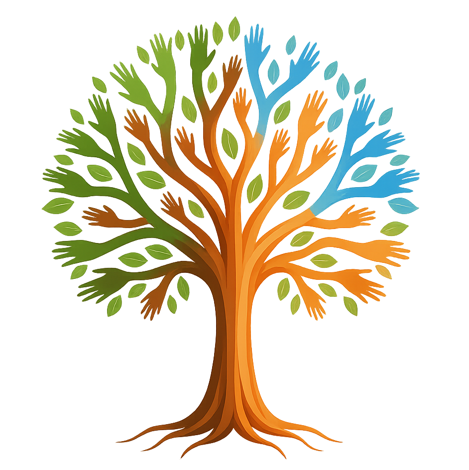 Praxis Logo - Baum mit Händen